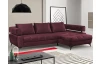 Rohová sedacia súprava Paris, vínová látka, pravý roh