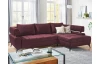 Rohová sedacia súprava Paris, vínová látka, pravý roh