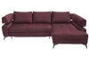 Rohová sedacia súprava Paris, vínová látka, pravý roh