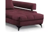 Rohová sedacia súprava Paris, vínová látka, pravý roh