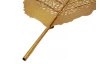 Kovová nástenná dekorácia Zlatý list, 40x80 cm