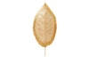 Kovová nástenná dekorácia Zlatý list, 40x80 cm