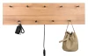 Nástenný vešiak s LED Romy, drevo, 75 cm