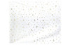 Vianočný obrus Zlaté vločky, bílý, 160x130 cm