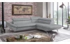 Rohová sedacia súprava Estelle, svetlo šedá látka, pravý roh