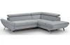 Rohová sedacia súprava Estelle, svetlo šedá látka, pravý roh