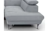 Rohová sedacia súprava Estelle, svetlo šedá látka, pravý roh
