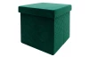 Taburet s úložným prostorem Maxim, fľaškovo zelená látka