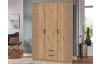 Šatníková skriňa Lübeck, 135 cm, dub artisan/optika lamiel