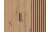 Šatníková skriňa Lübeck, 135 cm, dub artisan/optika lamiel
