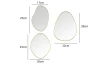 Set nástenných zrkadiel (3 ks) Viola, zlaté