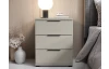 Nočný stolík s 3 zásuvkami Smilla, výška 61 cm, béžový kašmír