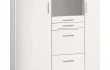 Šatníková skriňa Aachen, 135 cm, biela