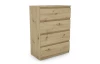 Komoda so 4 zásuvkami Carlos, dub artisan, 75 cm