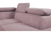 Rohová sedacia súprava Viera, ružová látka, pravý roh