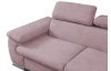 Rohová sedacia súprava Viera, ružová látka, pravý roh