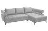 Rohová sedacia súprava Paris, svetlo šedá látka, pravý roh