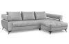 Rohová sedacia súprava Paris, svetlo šedá látka, pravý roh