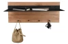 Nástenný vešiak LED s policou Rómy, drevo/kov, 75 cm
