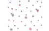 Vianočný obrus Červené vločky, biely, 160x130 cm