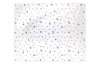 Vianočný obrus Červené vločky, biely, 160x130 cm