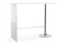 Barový stôl Party 120x60 cm, biely lesk
