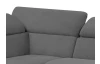 Rohová sedacia súprava Estelle, dymovo šedá látka, ľavý roh