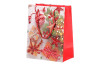 Vianočná darčeková taška (4 druhy) veľkosť L, červená