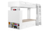 Dvojposchodová posteľ so zásuvkami Tablo 90x200 cm, biela