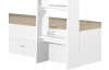Dvojposchodová posteľ so zásuvkami Tablo 90x200 cm, biela