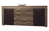 Široká komoda Boom, saténový orech/hnedá, 175 cm