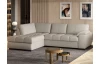 Rohová sedacia súprava Tokio, šedo-béžová látka, ľavý roh