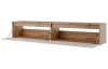 Závesná TV skrinka Asko Living, 180 cm, dub artisan/biela