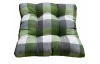 Záhradný polster Karo 40x40 cm, zelený/šedý
