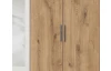 Šatníková skriňa Ben, 270 cm, doskový dub/biela