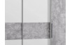Šatníková skriňa Calido, 200 cm, biela/šedý beton