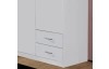 Šatníková skriňa Case, 91 cm, biela