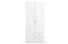 Šatníková skriňa Case, 91 cm, biela