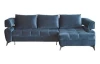 Rohová sedacia súprava Paris, modrá látka, pravý roh