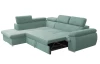 Rohová sedacia súprava Viera, mentolovo zelená látka, ľavý roh