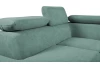 Rohová sedacia súprava Viera, mentolovo zelená látka, ľavý roh