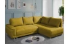 Rohová sedacia súprava Beate, žltá látka, pravý roh