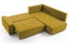 Rohová sedacia súprava Beate, žltá látka, pravý roh