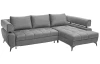 Rohová sedacia súprava Paris, stredne šedá látka, pravý roh