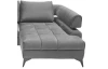 Rohová sedacia súprava Paris, stredne šedá látka, pravý roh