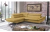 Rohová sedacia súprava Estelle, žltá látka, ľavý roh