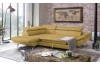 Rohová sedacia súprava Estelle, žltá látka, ľavý roh