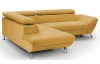 Rohová sedacia súprava Estelle, žltá látka, ľavý roh