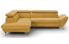 Rohová sedacia súprava Estelle, žltá látka, ľavý roh