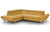 Rohová sedacia súprava Estelle, žltá látka, ľavý roh